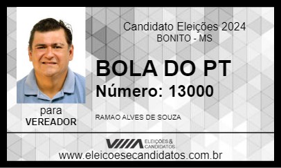 Candidato BOLA DO PT 2024 - BONITO - Eleições