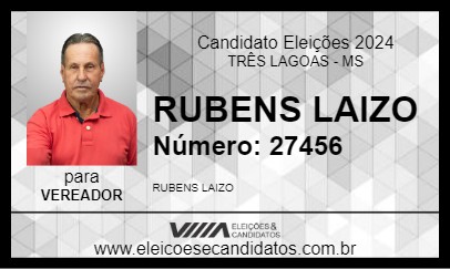 Candidato RUBENS LAIZO 2024 - TRÊS LAGOAS - Eleições