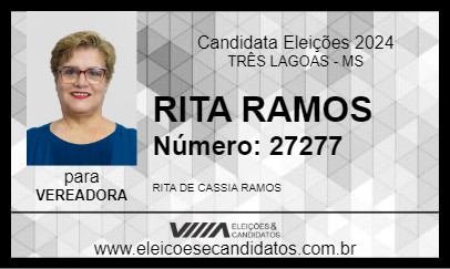 Candidato RITA RAMOS 2024 - TRÊS LAGOAS - Eleições