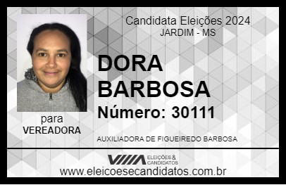 Candidato DORA BARBOSA 2024 - JARDIM - Eleições