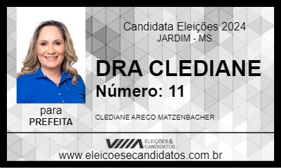 Candidato DRA CLEDIANE 2024 - JARDIM - Eleições