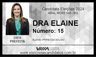 Candidato DRA ELAINE 2024 - ARAL MOREIRA - Eleições