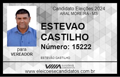 Candidato ESTEVAO CASTILHO 2024 - ARAL MOREIRA - Eleições