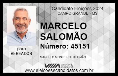 Candidato MARCELO SALOMÃO 2024 - CAMPO GRANDE - Eleições