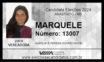 Candidato MARQUELE 2024 - ANASTÁCIO - Eleições