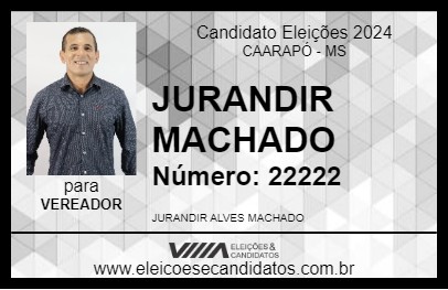 Candidato JURANDIR MACHADO 2024 - CAARAPÓ - Eleições