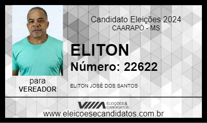 Candidato ELITON 2024 - CAARAPÓ - Eleições