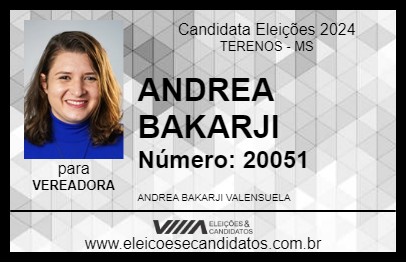 Candidato ANDREA BAKARJI 2024 - TERENOS - Eleições