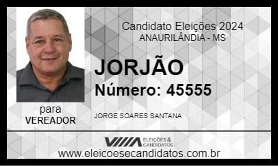 Candidato JORJÃO 2024 - ANAURILÂNDIA - Eleições