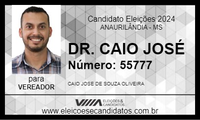 Candidato DR. CAIO JOSÉ 2024 - ANAURILÂNDIA - Eleições