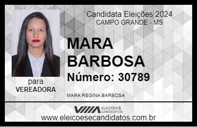 Candidato MARA BARBOSA 2024 - CAMPO GRANDE - Eleições