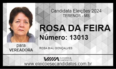 Candidato ROSA DA FEIRA 2024 - TERENOS - Eleições