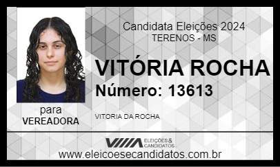 Candidato VITÓRIA ROCHA 2024 - TERENOS - Eleições