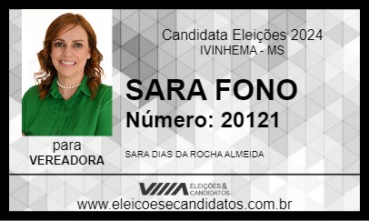 Candidato SARA FONO 2024 - IVINHEMA - Eleições