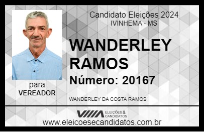 Candidato WANDERLEY RAMOS 2024 - IVINHEMA - Eleições