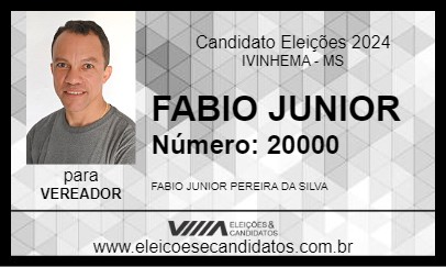 Candidato FABIO JUNIOR 2024 - IVINHEMA - Eleições