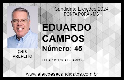 Candidato EDUARDO CAMPOS 2024 - PONTA PORÃ - Eleições