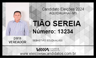 Candidato TIÃO SEREIA 2024 - AQUIDAUANA - Eleições