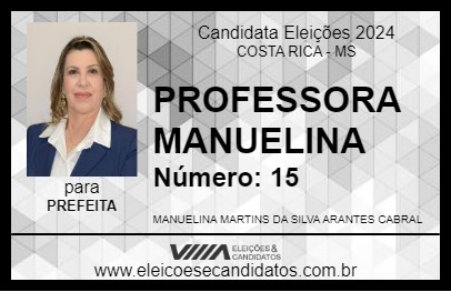 Candidato PROFESSORA MANUELINA 2024 - COSTA RICA - Eleições