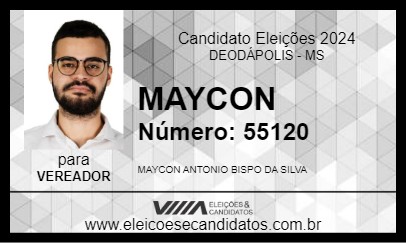 Candidato MAYCON 2024 - DEODÁPOLIS - Eleições