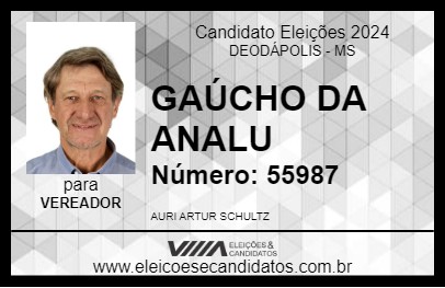 Candidato GAÚCHO DA ANALU 2024 - DEODÁPOLIS - Eleições