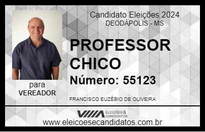 Candidato PROFESSOR CHICO 2024 - DEODÁPOLIS - Eleições