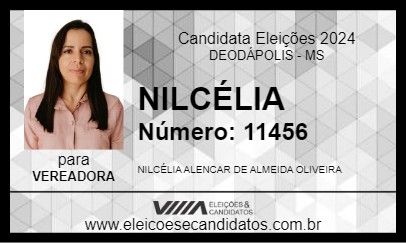 Candidato NILCÉLIA 2024 - DEODÁPOLIS - Eleições