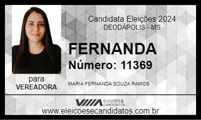 Candidato FERNANDA 2024 - DEODÁPOLIS - Eleições