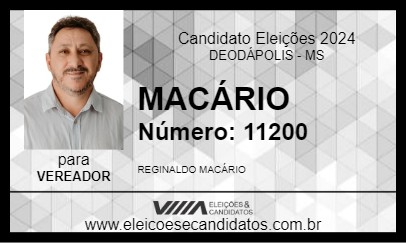 Candidato MACÁRIO 2024 - DEODÁPOLIS - Eleições