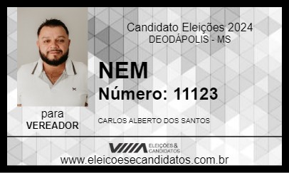 Candidato NEM 2024 - DEODÁPOLIS - Eleições