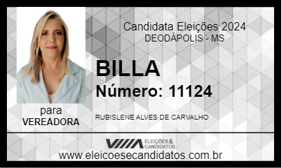 Candidato BILLA 2024 - DEODÁPOLIS - Eleições