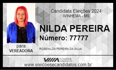 Candidato NILDA PEREIRA 2024 - IVINHEMA - Eleições