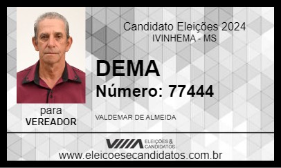 Candidato DEMÁ ALMEIDA 2024 - IVINHEMA - Eleições