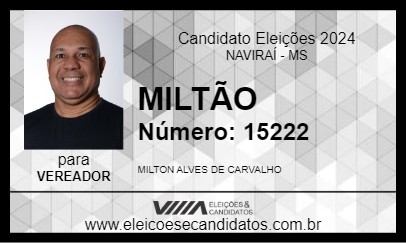 Candidato MILTÃO 2024 - NAVIRAÍ - Eleições