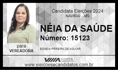 Candidato NÉIA DA SAÚDE 2024 - NAVIRAÍ - Eleições