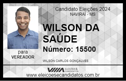 Candidato WILSON DA SAÚDE 2024 - NAVIRAÍ - Eleições