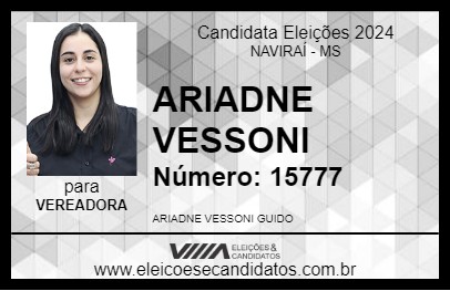 Candidato ARIADNE VESSONI 2024 - NAVIRAÍ - Eleições