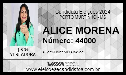 Candidato ALICE MORENA 2024 - PORTO MURTINHO - Eleições