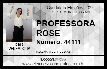 Candidato PROFESSORA ROSE 2024 - PORTO MURTINHO - Eleições