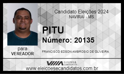 Candidato PITU 2024 - NAVIRAÍ - Eleições