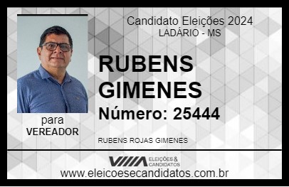 Candidato RUBENS GIMENES 2024 - LADÁRIO - Eleições