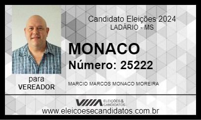 Candidato MONACO 2024 - LADÁRIO - Eleições