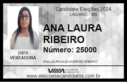 Candidato ANA LAURA RIBEIRO 2024 - LADÁRIO - Eleições