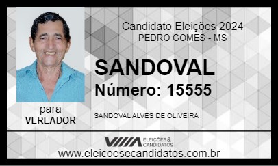 Candidato SANDOVAL 2024 - PEDRO GOMES - Eleições