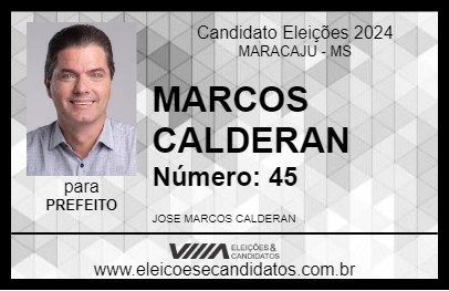 Candidato MARCOS CALDERAN 2024 - MARACAJU - Eleições