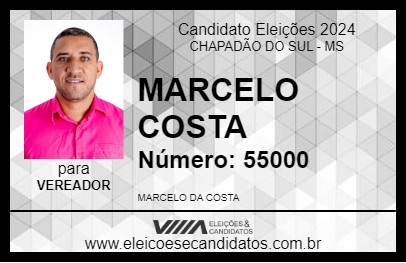 Candidato MARCELO COSTA 2024 - CHAPADÃO DO SUL - Eleições