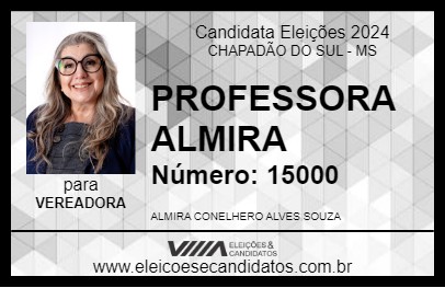 Candidato PROFESSORA ALMIRA 2024 - CHAPADÃO DO SUL - Eleições