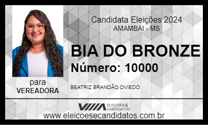 Candidato BIA DO BRONZE 2024 - AMAMBAI - Eleições