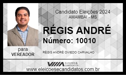 Candidato RÉGIS ANDRÉ 2024 - AMAMBAI - Eleições