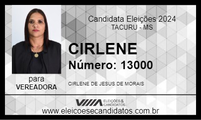 Candidato CIRLENE 2024 - TACURU - Eleições